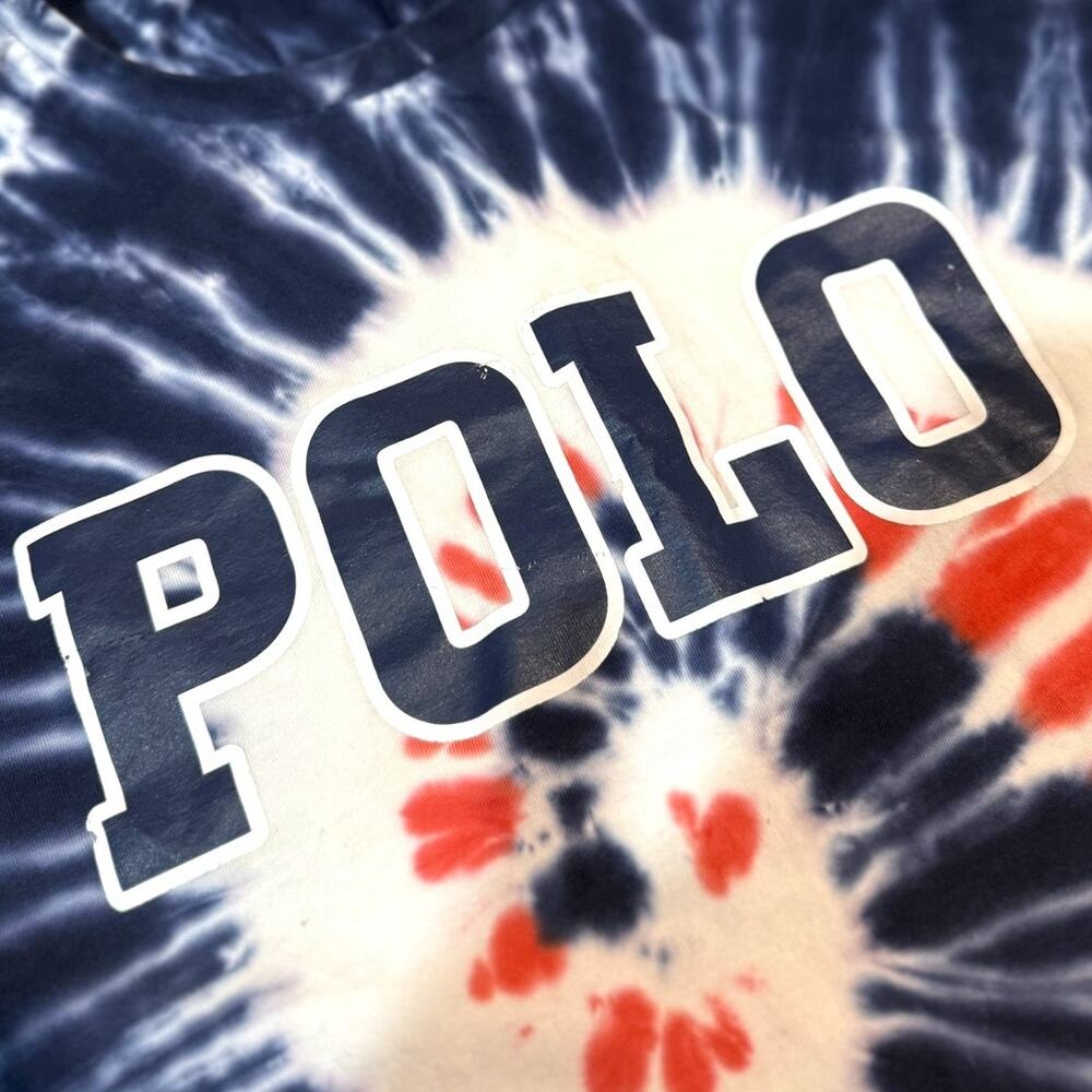 Polo Ralph Lauren Americana Tie-Dye RWB "POLO" Logo T-Shirt Men's Medium - Picture 2 of 5